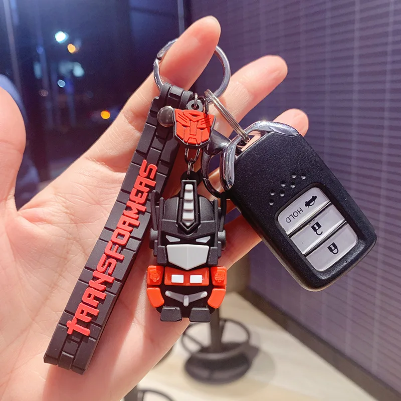 YWMX Robot Toy Keychain Car Pendant Cartoon Keychain Ring Schoolbag Pendant Creative Student Gift Wholesale