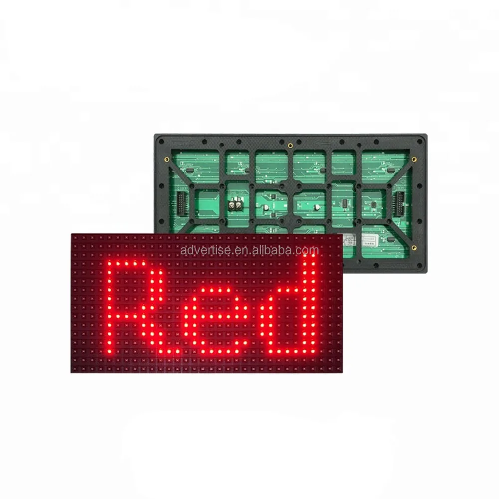 Gas station P10 SMD red  Programming LED Scrolling Display  mini LED video outdoor single color P10 flexible led display panels