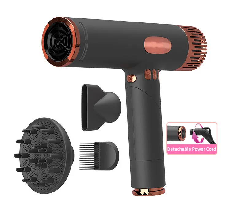 Negative Ion Anion Hair Dryer with Unique Brushless Foldable LCD Display Innovative Shark Hyper Air Blower Oxy Active Gamma Desi