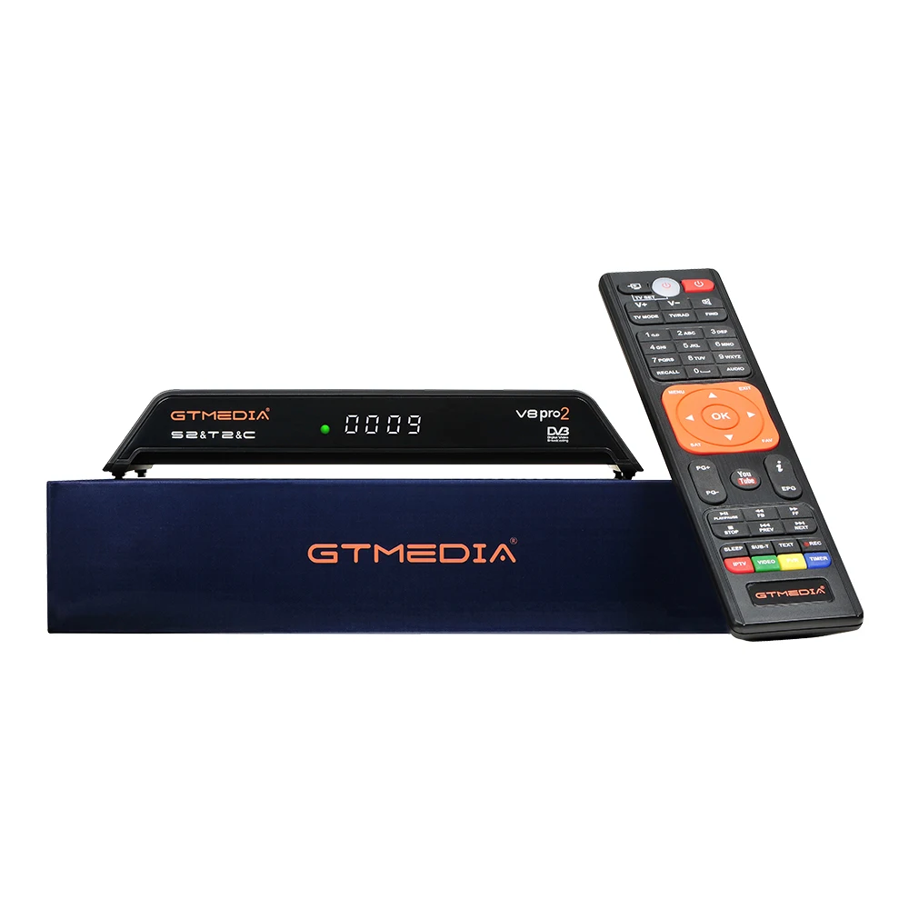 DVB-S/S2/S2X+T/T2/Cable/ATSC-C/ISDBT GTMEDIA V8 Pro2 Support DLNA, SAT To IP and Full PowerVu, DRE &Biss key