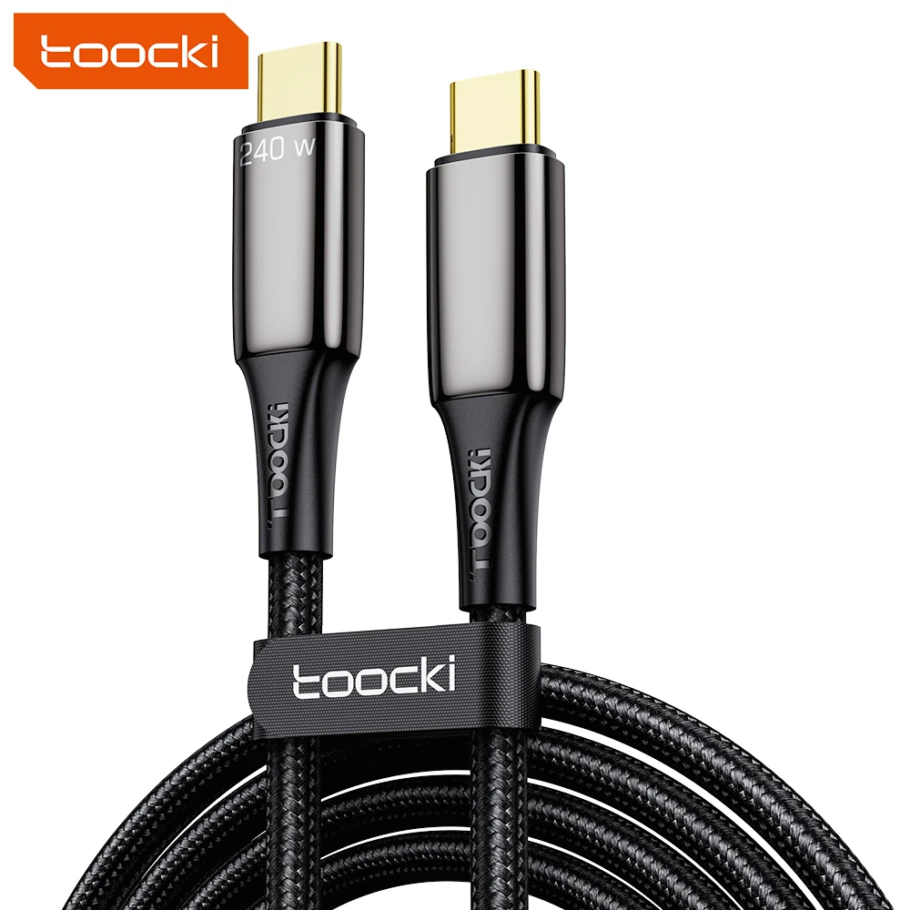 EXW Price 240W c-type Toocki Brand Nylon Braided  E-marker Fast Charging USB Cable for Huawei