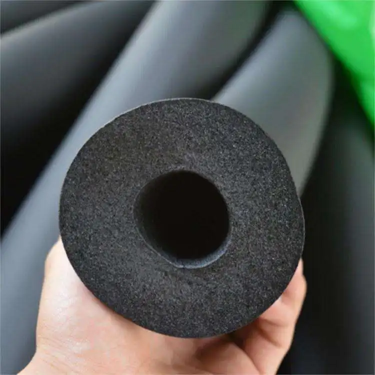 Air conditioning heat resistant Rubber Insulation Pipes hvac Insulation Heat Preservation Insulated rubber foam pipe