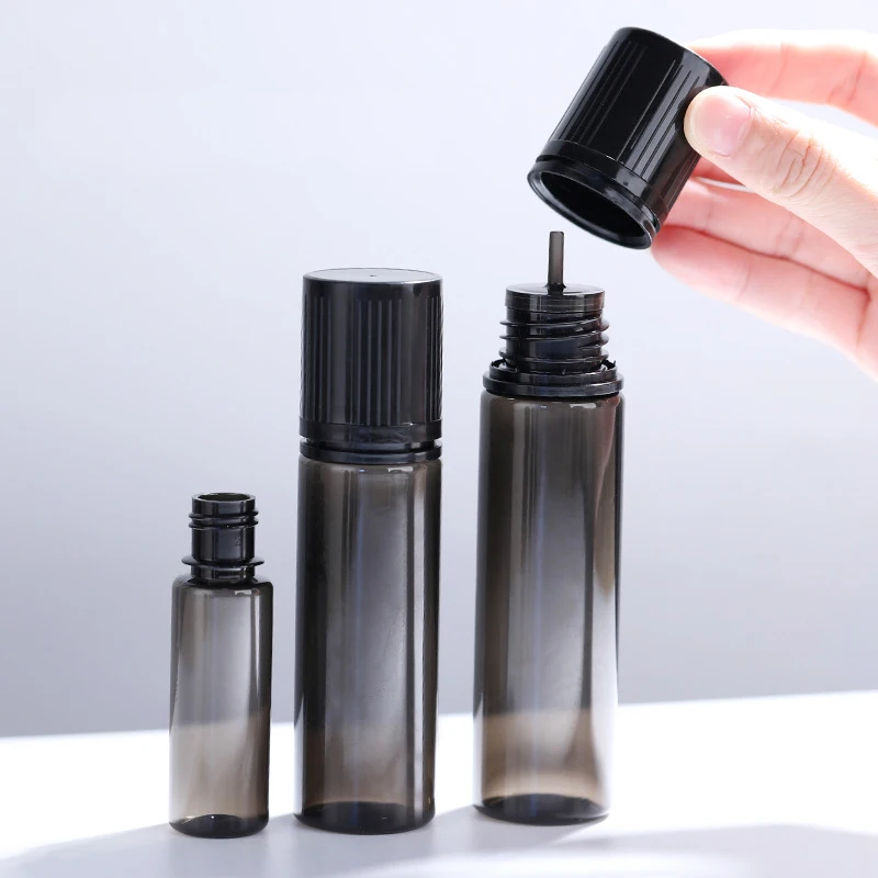 V3 Transparent PET Squeeze Dropper Bottle 10 15 20 30 40 50 60 70 80 100 120 ml PET liquid bottle With Child Tamper-proof Cap