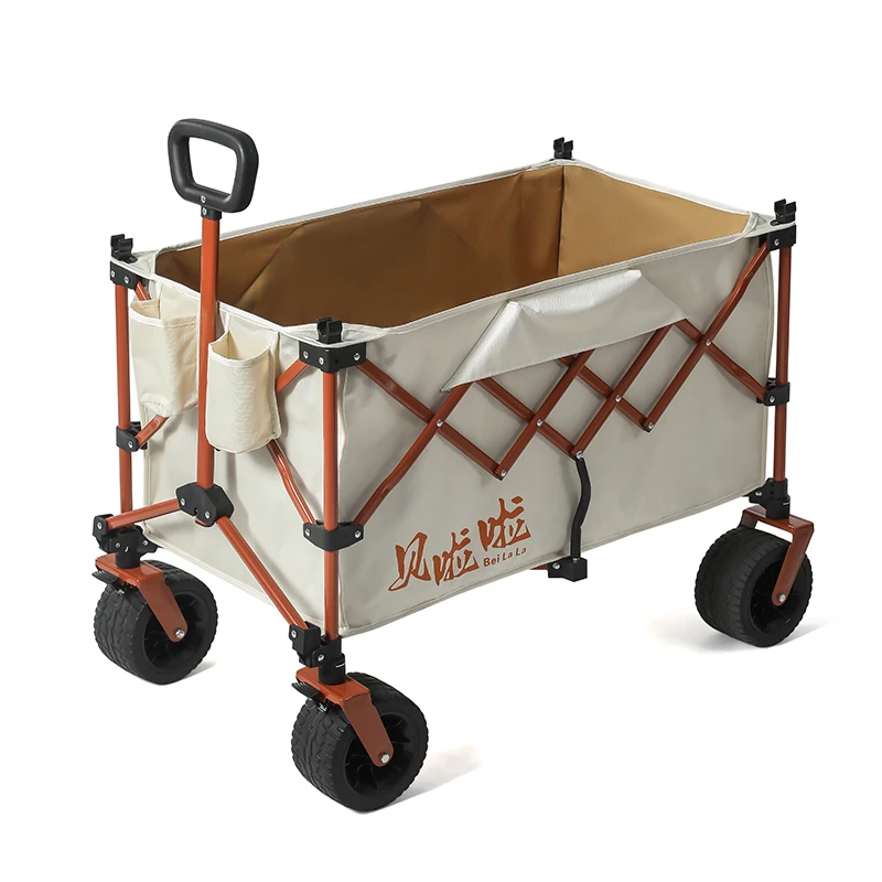 Storage cart mobile tool cart folding trolley Outdoor folding camping cart camping trailer picnic car for sale