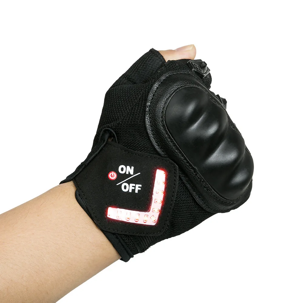 High standard Led Turn Automatic Induction Turn Signal Gloves Warning Light Outdoor Riding Gloves Bicycle