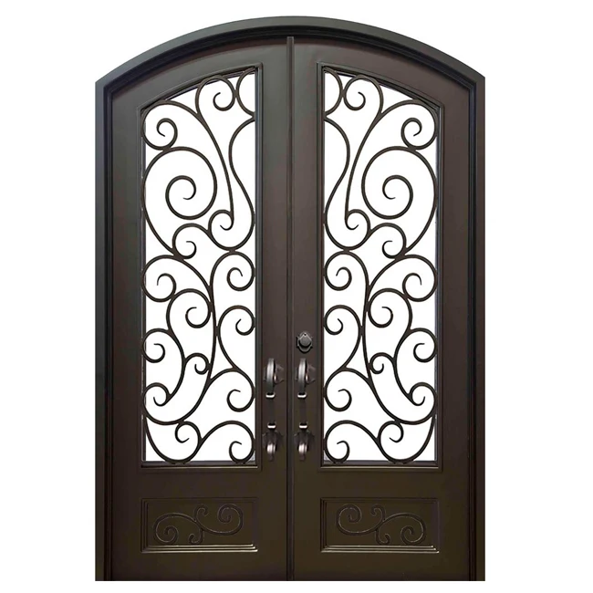 12 Gauge Handcraft cast iron eyebrow arch double french door