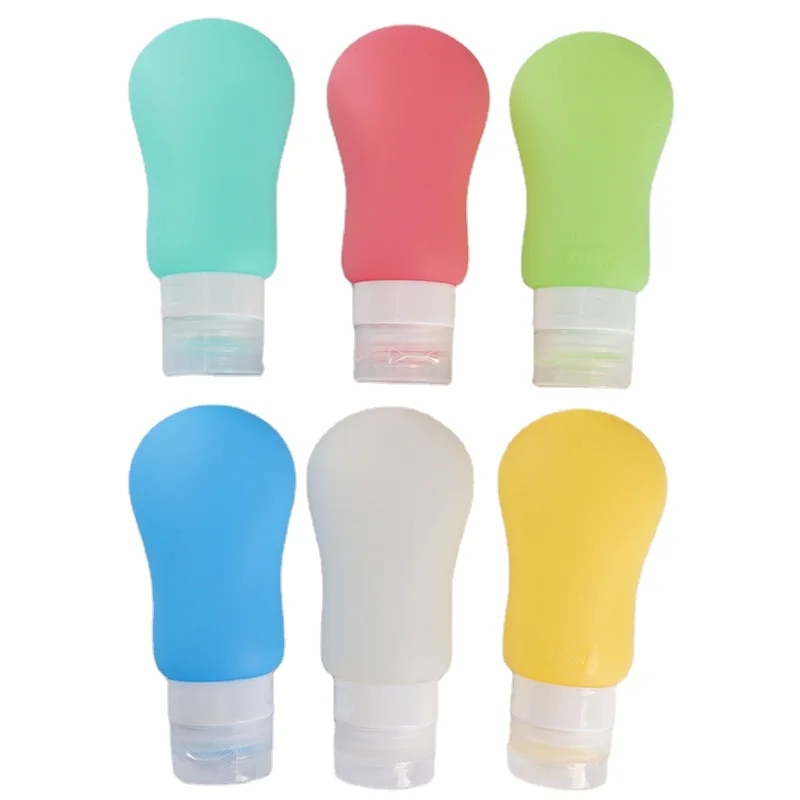 
37ml 60ml 80ml 100ml bottle portable soft silicone travel bottle set squeeze tube container 