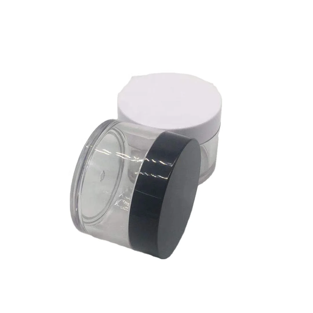 
0.5oz 1oz 2oz 3oz 4oz 5oz 6oz 8oz hair black cream containers cosmetic petg jars with matte gold lid 