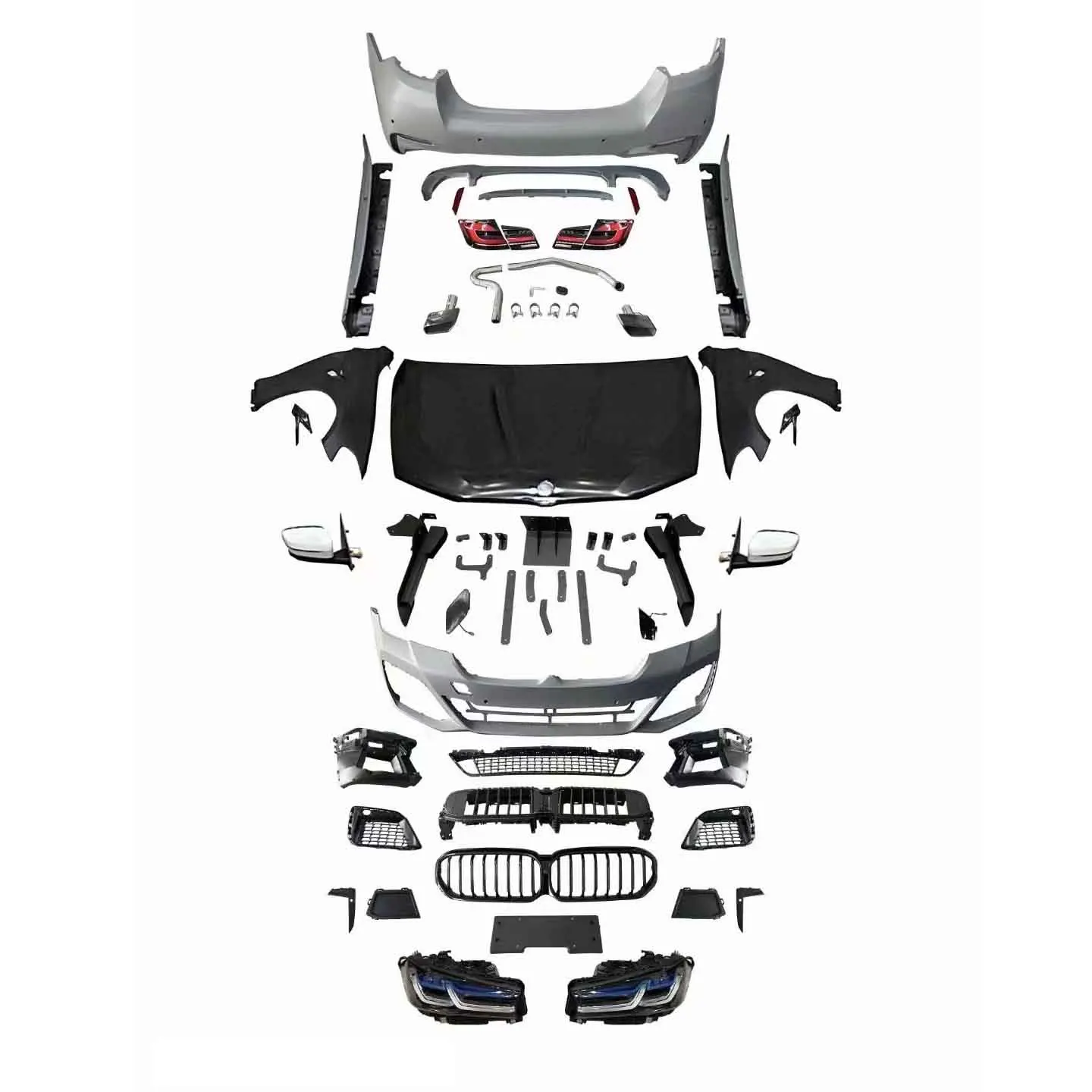 High Quality Accessories Front Car Bumpers ABS Black Body kits For bmw 5 Series F10 upgraded to G30 mt