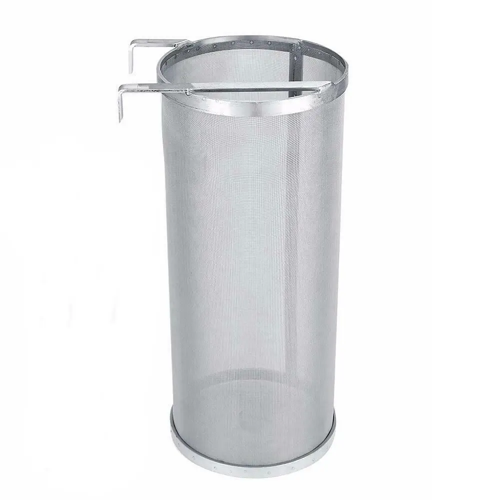 6*14 inch stainless steel hop filter home brewing beer hop spider 300 micron stainless steel brewing filter basket