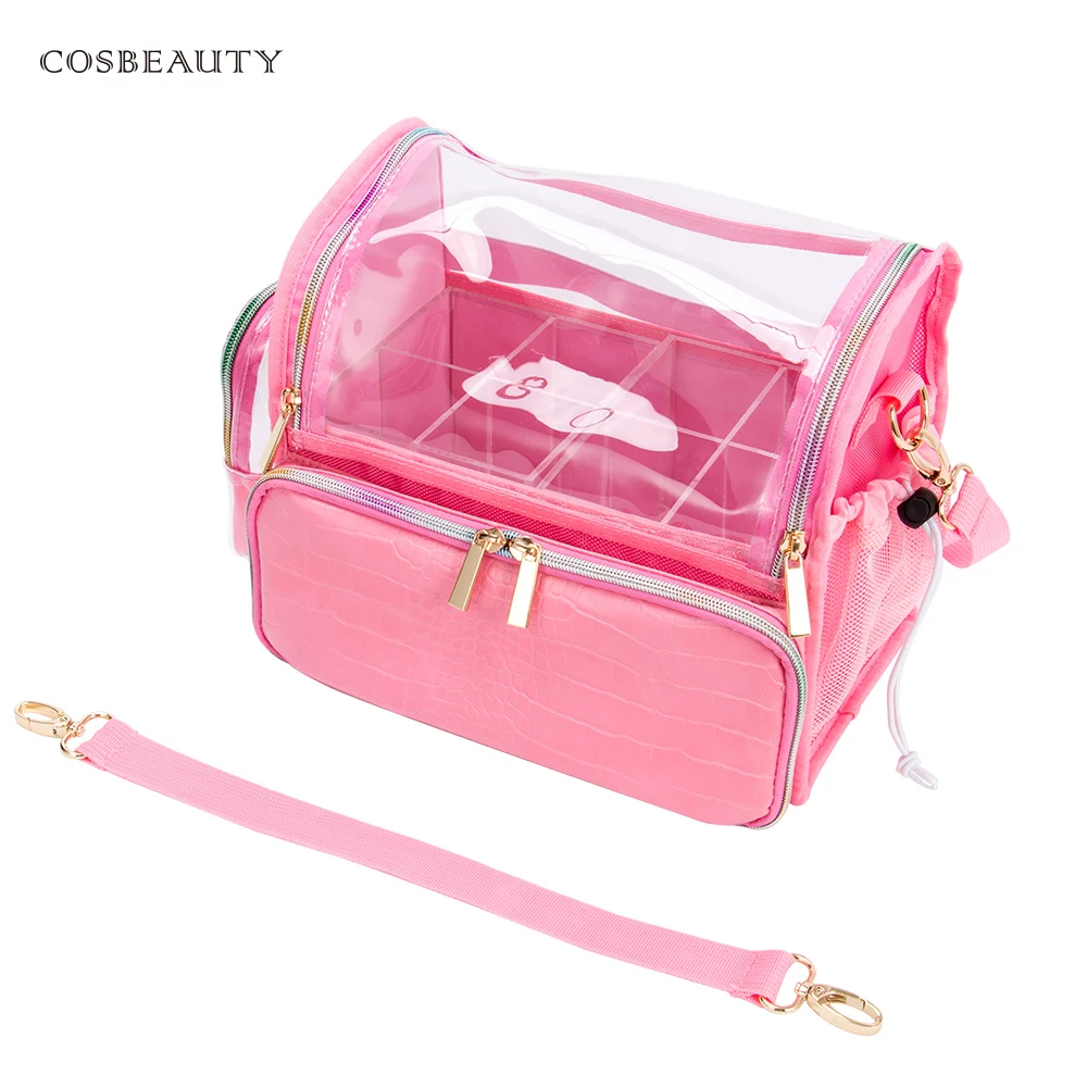 Pink Waterproof Cosmetic Holder Organizer Bag Cosmetic Brush vanity cosmetic beauty makeup  case pouch box bag