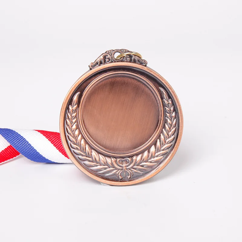 Fast Wholesale of Best-Selling Gold Silver Brass Plated Blank Sports Medals and Ribbon Medals