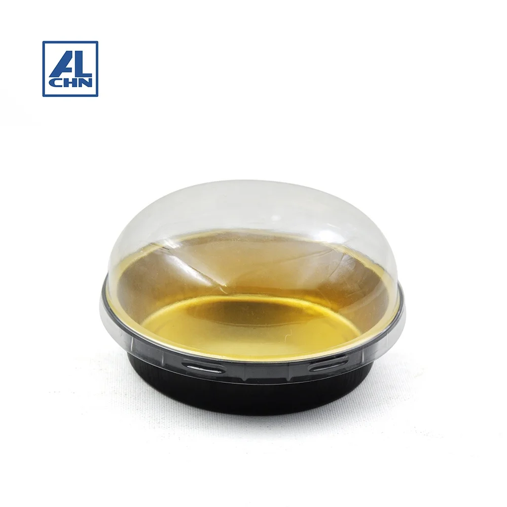 250ML/8.5oz  Wholesale Food Containers for Packing Cow Lines Disposable Round Aluminum Foil Mousse Cup