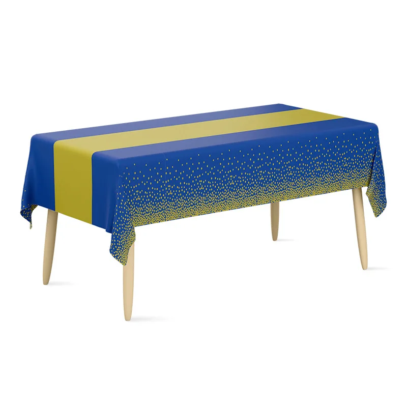 Custom Disposable Plastic Tablecloth Rectangular Oilproof Table Cover Home Indoor Outdoor Events Holiday Parties Decoration