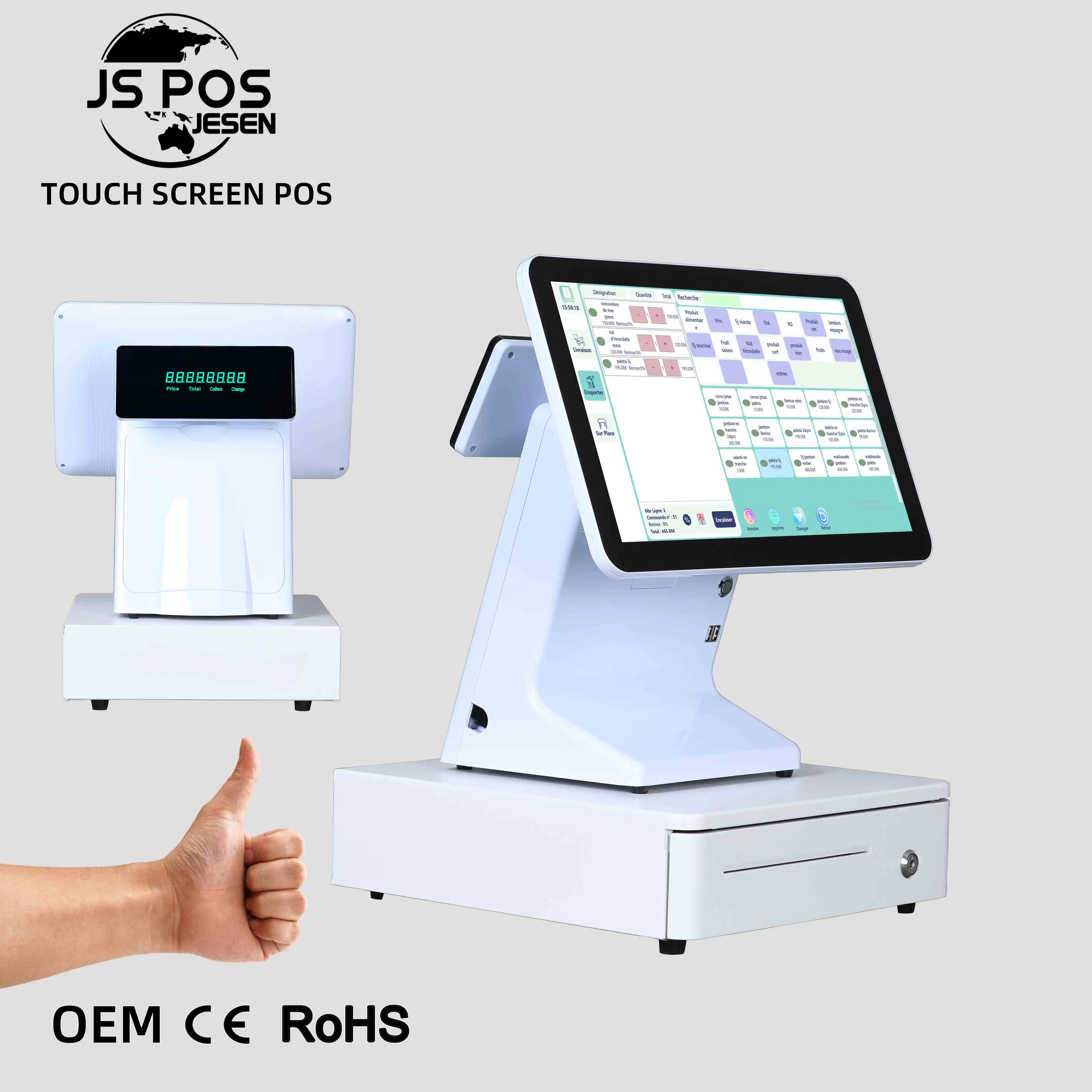 Pos Machine 80mm Thermal Paper Pos System Cash Register Windows System