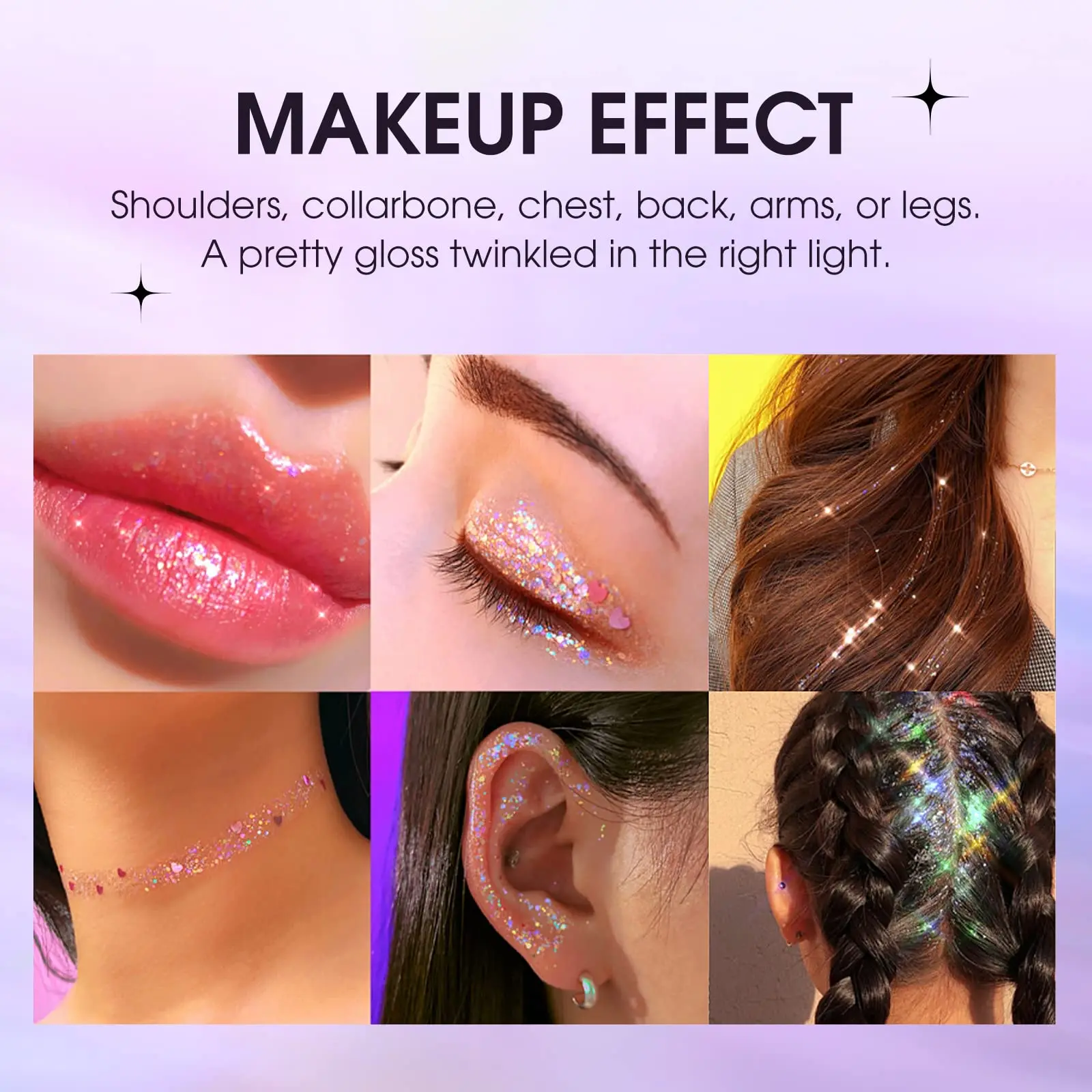 Private Label Festival Holographic Sparkle Fine Temporary Tinsel Glitter Color Gel 1kg PET Ingredients for Face Body Makeup OEM