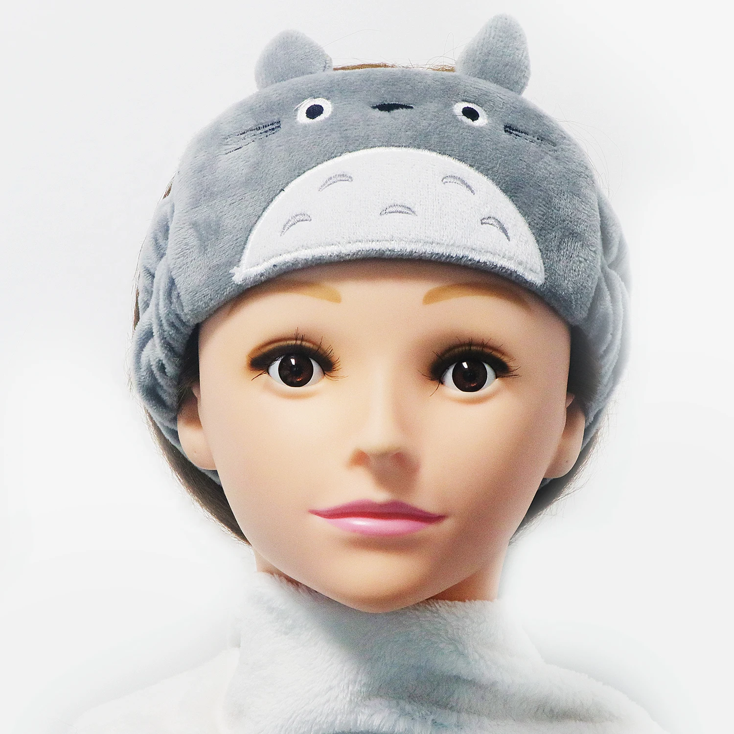 Women Wash Face Elastic Hair Band Fleece Bunny Cat Ears Bow Knot Headband Makeup SPA Headband