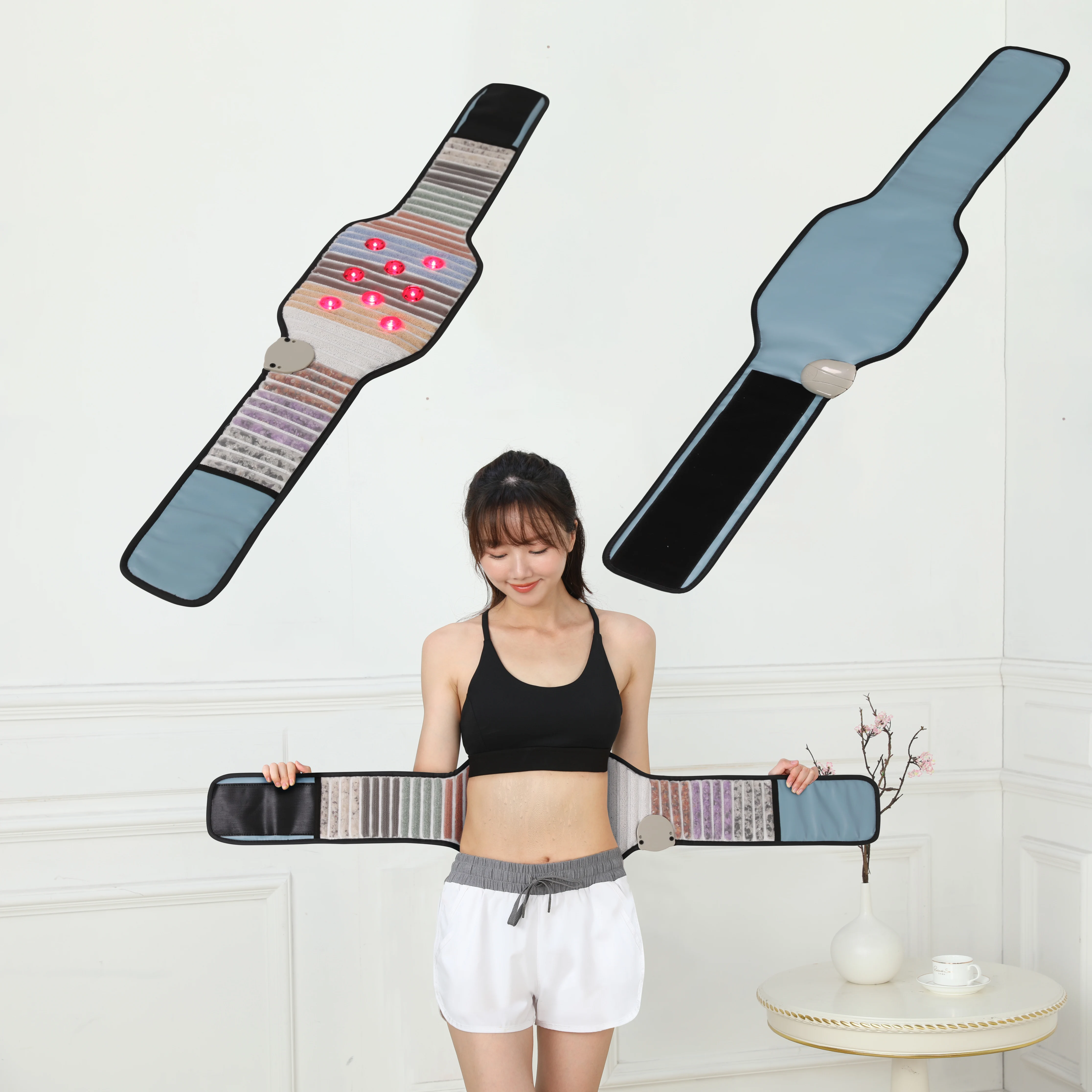 Far Infrared Amethyst Belt Waist Slimming Massage Belt Pemf Infrared Pad