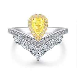 Fashion New Design Rhodium Plated 925 Silver Jewelry Ring Gift For Girlfriend