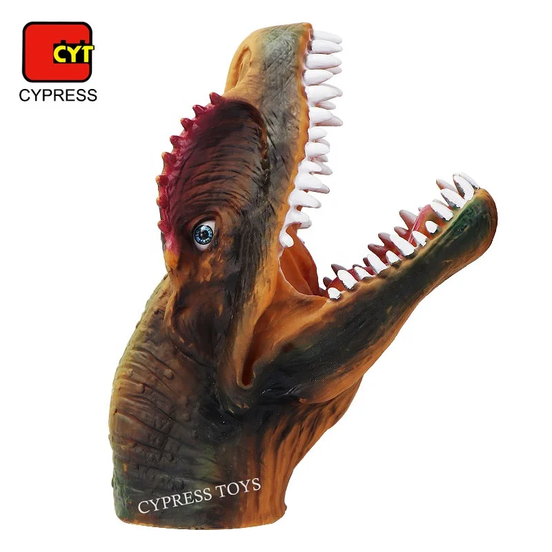 Dinosaurios De Juguetes Customize Animal Dinosaur Rubber Hand Puppet Theater for
