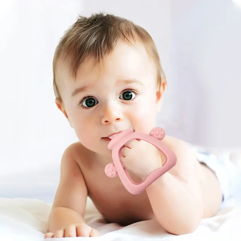 Baby Rattle Crochet Toys Teething Baby Rattles And Teethers Toy Food Grade Silicone Baby Teether