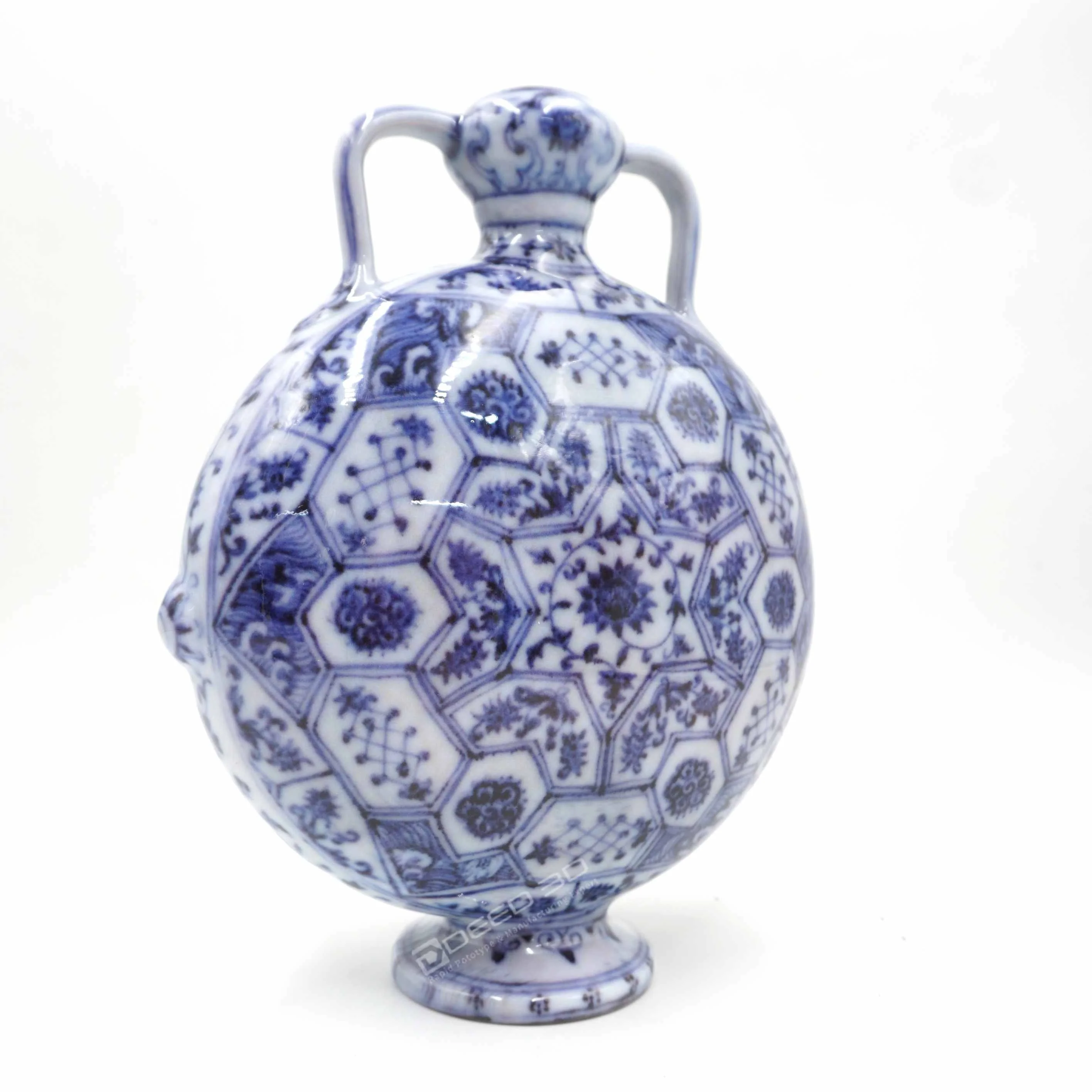 OEM ODM Chinese tradition blue and white porcelain pattern home decor flower vases 3d resin printing service