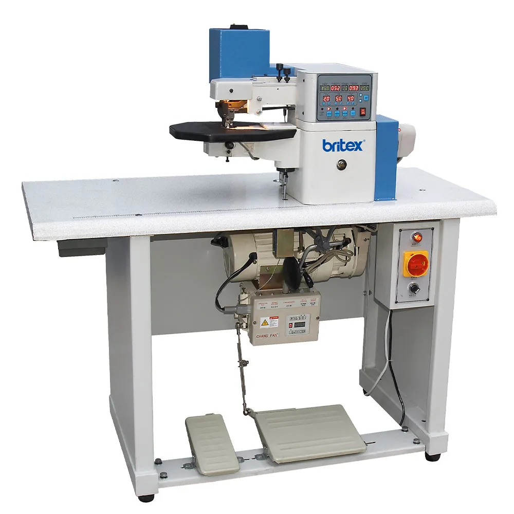 Good Britex BR-298B Leather round hot melt edge Full automatic gluing folding machine for upper bag wallet and other l