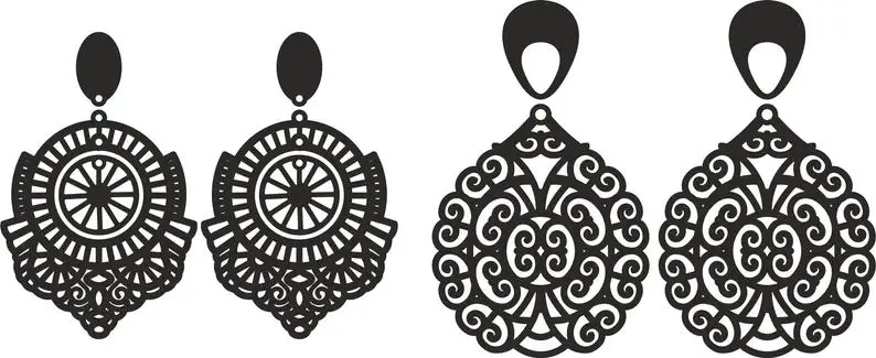  Bohemian Hollow Acrylic Drop Earrings