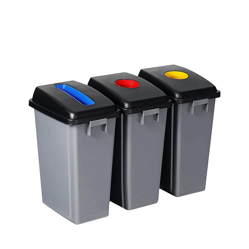 Outdoors Recycle Bins With Lids and Wheels Plastic Waste Bins 240 Liter Trash Recycling Bins