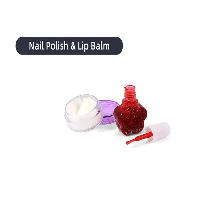 Custom Children Pretend Play Make Up Toy Portable Travel Case Cosmetics Kit Safe Kid Lipsticks Nail Polish Makeup Toys