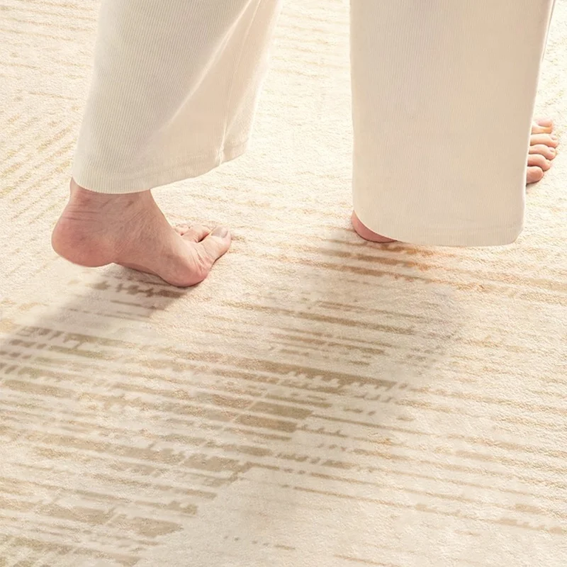 Large Luxury Design Faux Wool Rug Soft Non-Slip Indoor Mat for Living Room Part of Area Rugs