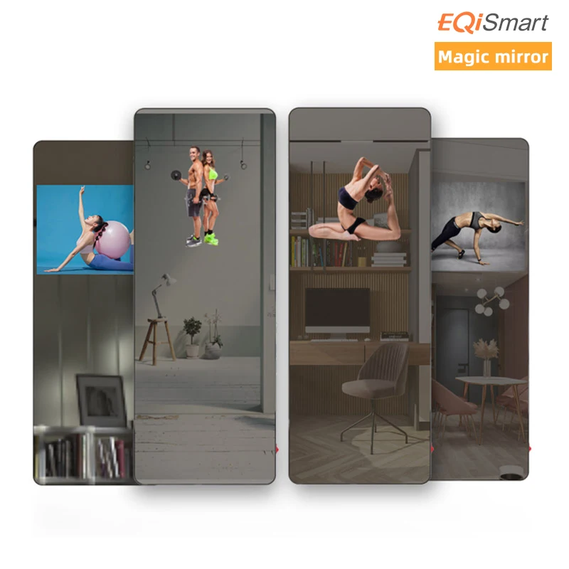 Smart fitness mirror home workout mirrors Floor Stand Fitness Large Mirror for exercise
