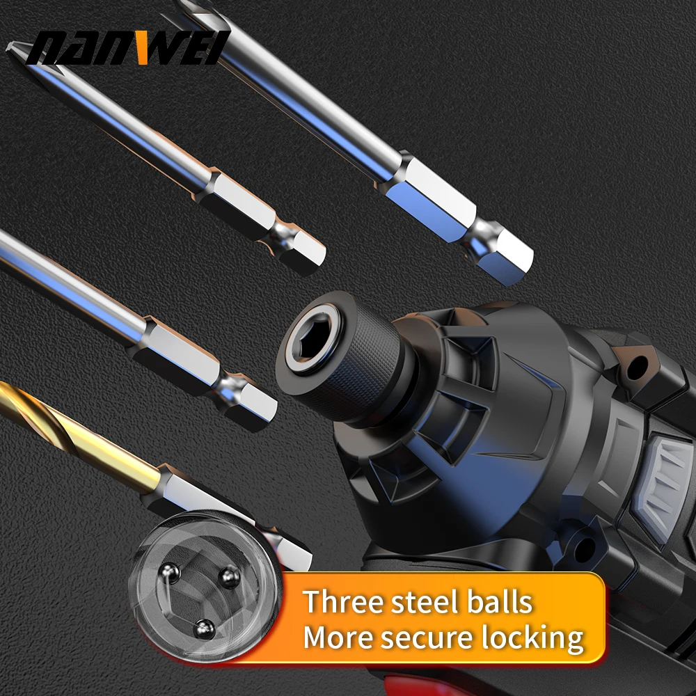 Brushless Lithium-ion Impact Screwdriver Home Electric Screwdriver Electric Drill Rechargeable Screwdriver