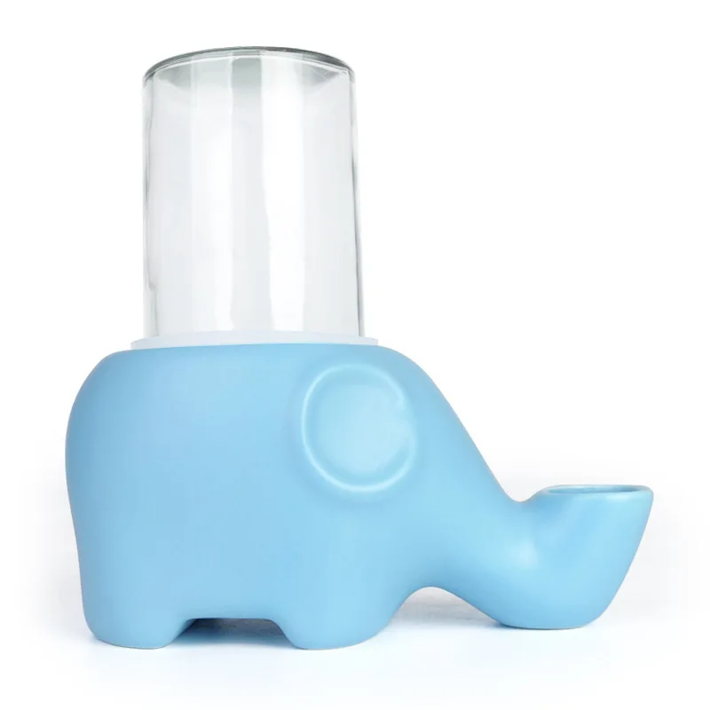 Cat water dispenser not wet mouth water bowl automatic refill ceramic cat bowl ceramic cartoon elephant water dispenser