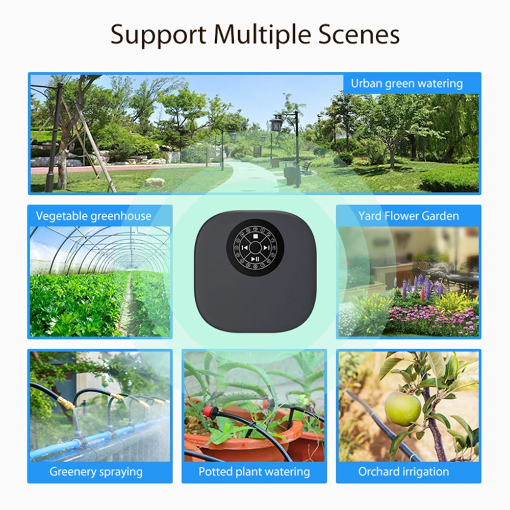 Smart Scene Touch Panel Irrigation Valve Controller Wifi Smart Sprinkler Controller 16 Zone With Fult Alarms App Remote Control