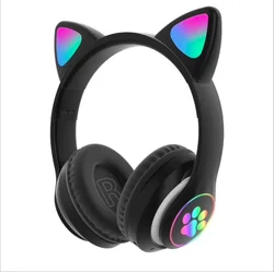 Cat Cut Female  Super Bass  Wireless Blue Tooth Headphones  Gaming Headset