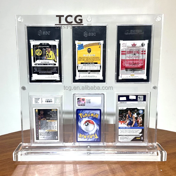 TCG Прозрачный Анти-УФ акриловый Pokemon CGC Градуированный держатель для карт с базовым дисплеем спортивный корпус и т. д.