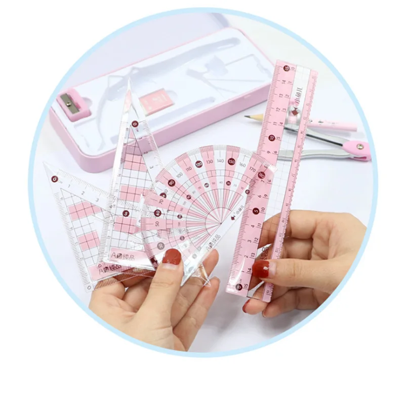 Hot Sell Stationery Ruler Set Geometric Children Stationery Sets