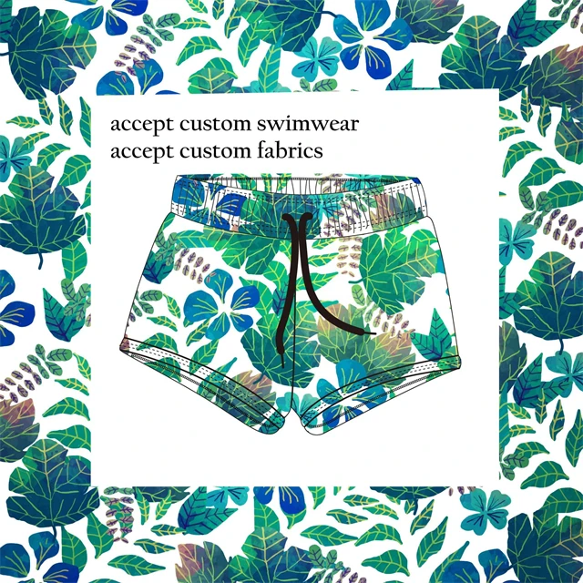 Custom 4 Way Stretch Printed Floral Printing Lycra 80 Polyester 20 Spandex Swimwear Recycle Poly Swimsuit fabric