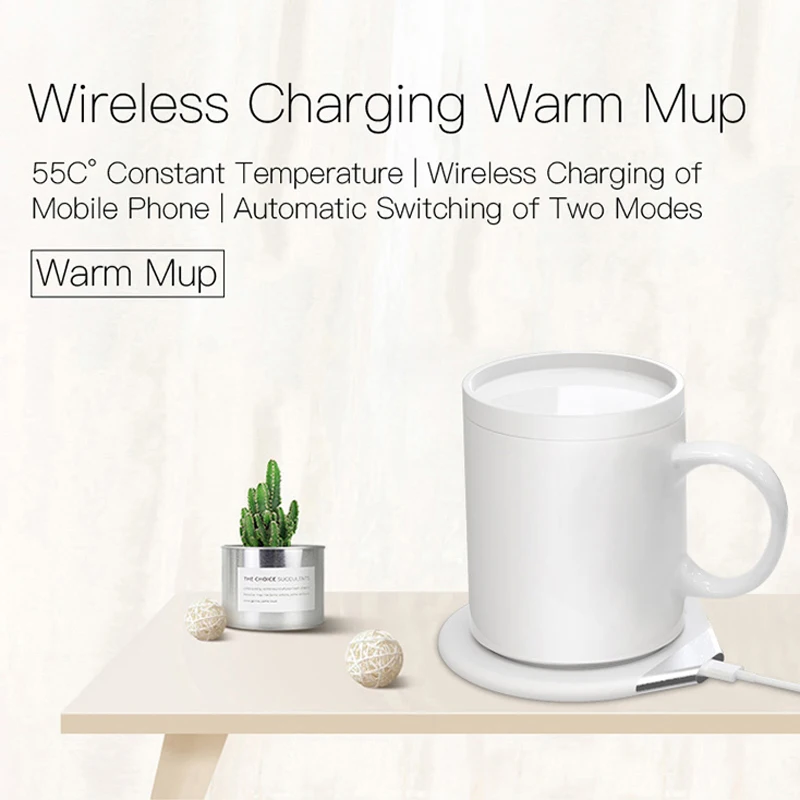 Trending 2024 products constant temperature  heating coffee mug smart cup with wireless charger