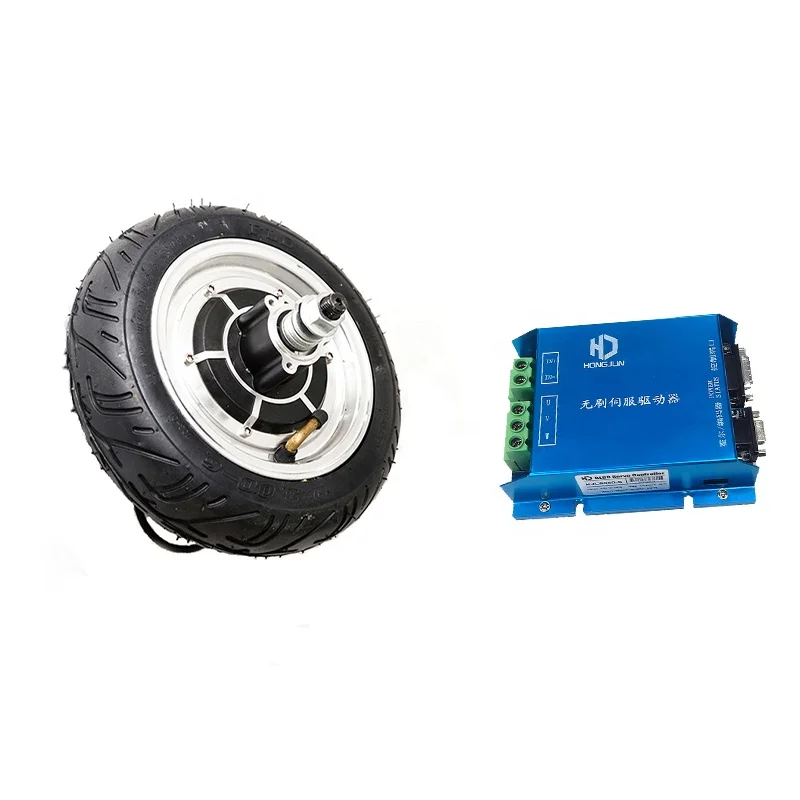 ETECH 9inch 24v 36v 48v 500w BLDC electric mobile robot wheel hub motor with encoder for sale
