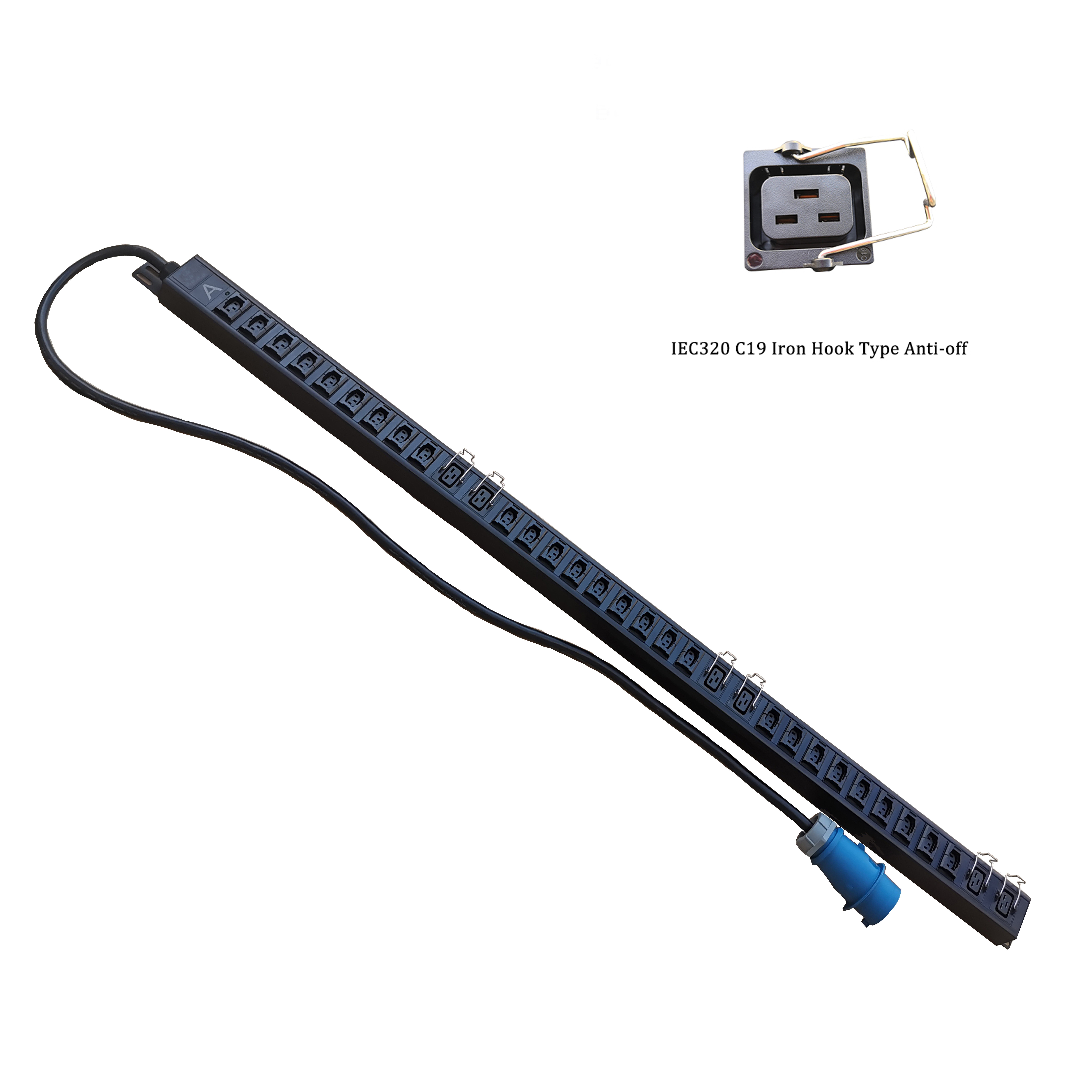 Трехфазный 33 способа IEC320 C13 C19 запираемый 380 В PDU 6 футов шнур питания переменного тока PDU