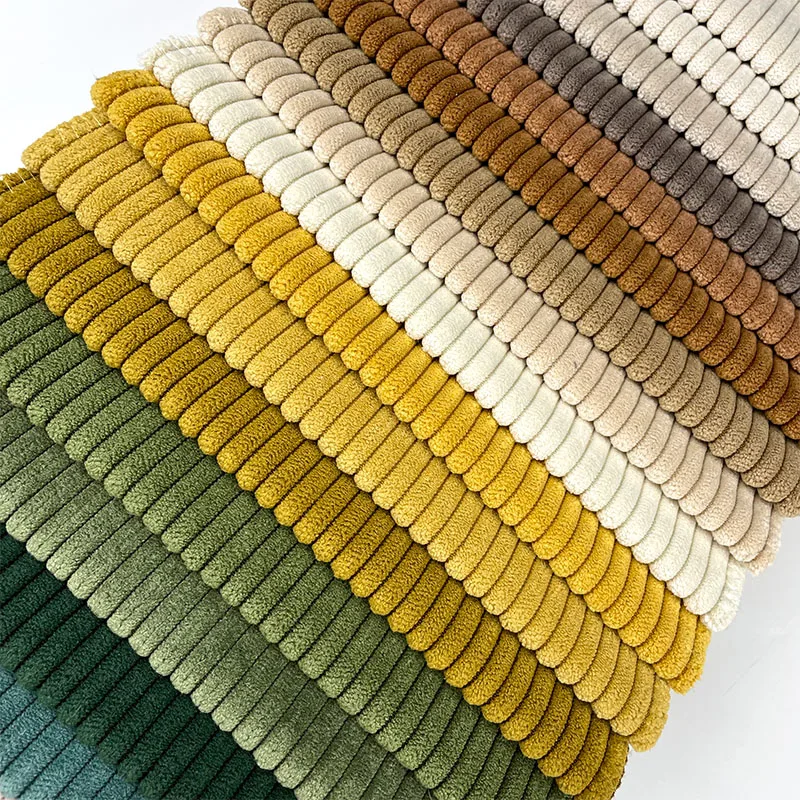 Factory Hot Sale Single Product 100 Polyester Corduroy Upholstery Fabric Elastic Elastane Corduroy Fabric for Sofa Furniture