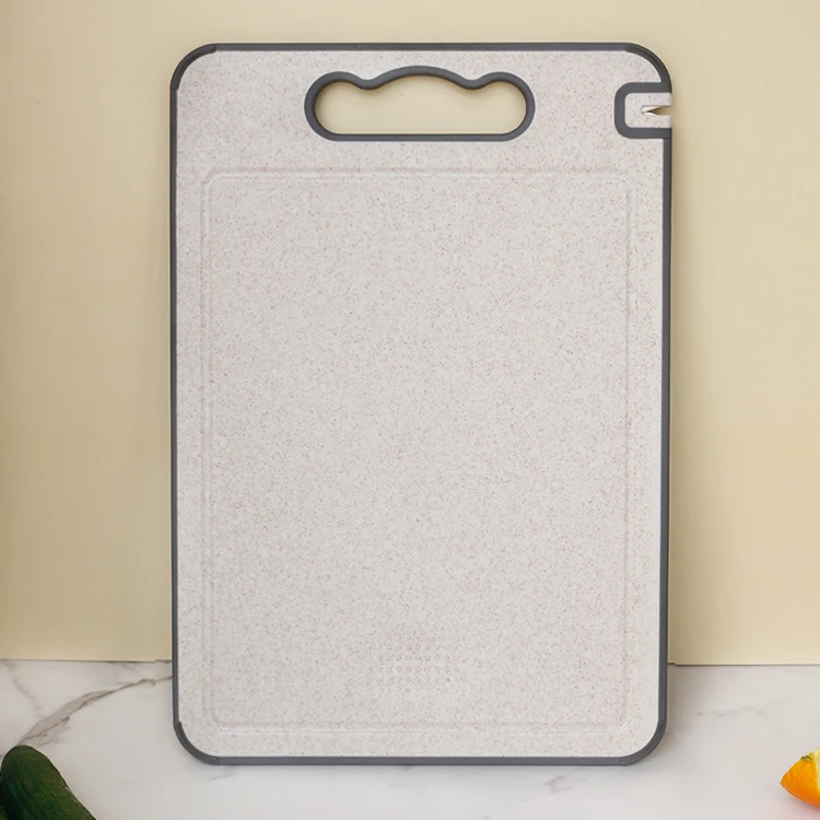 High quality stainless steel+PP+TPR cutting board with double-sided cutting board