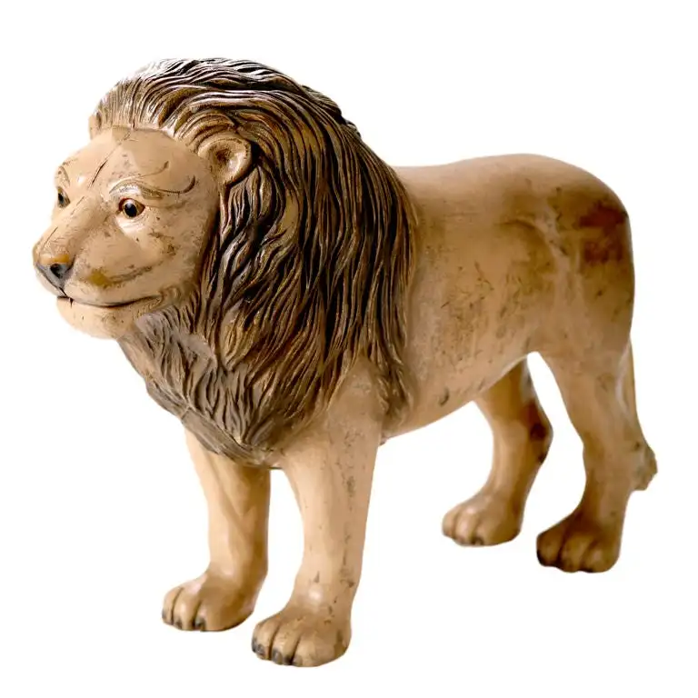 
Free Sample Custom Fiberglass Animal Resin Sculpture Garden Decoration Lion Statue 