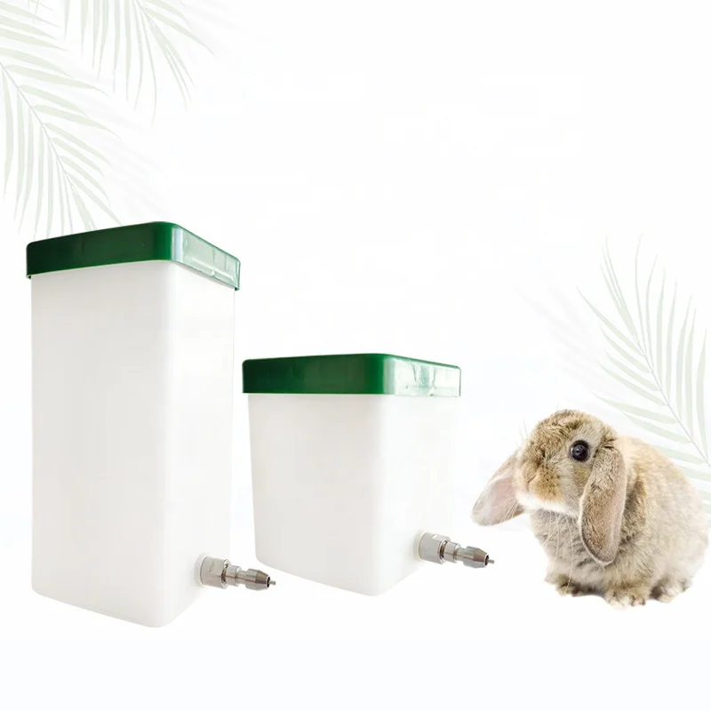 YYC PH119  0.5L/1L Poultry Farm Rodent Water Bucket Rabbit Cage Drinker Bottle With Nipple Drinker