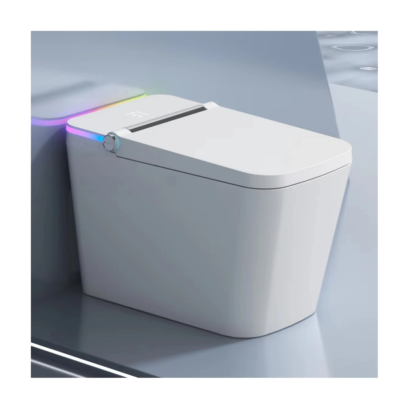 Square WC Intelligent High-end Automatic Bathroom Sanitary Ware Water Closet Electric Square Ceramic Smart Toilet With Bidet