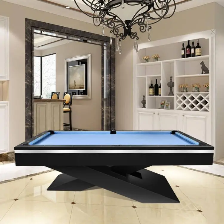 High end design customize billiard table modern snooker pool table with X shape legs