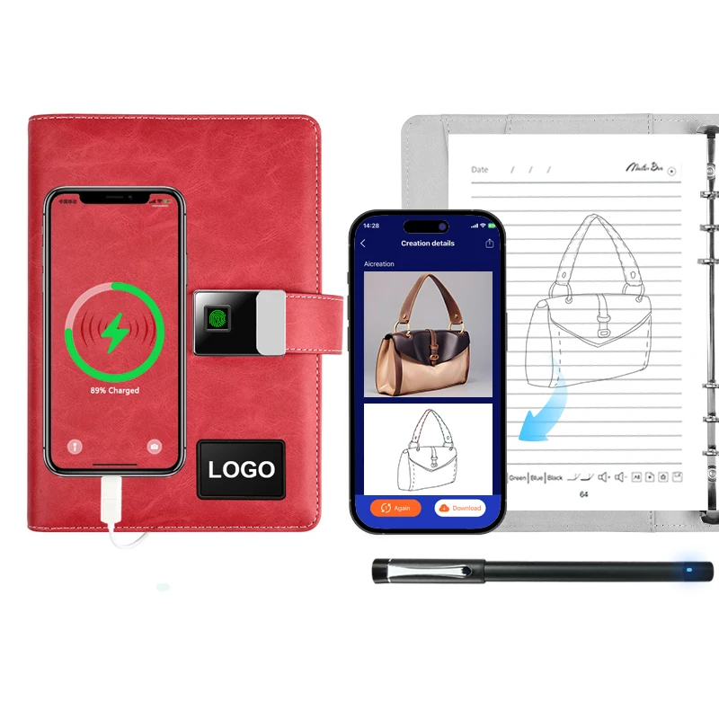 AI Sync Notebook Voice Sketch book AI Handwriting Notebook Cloud Pen Sound Recording Of Meetings Smart Notebook With Charging