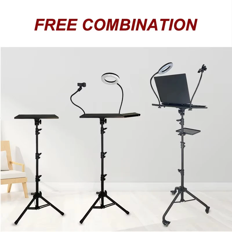 Wholesale 2024 360 Rotate Height Adjustable Cooling Laptop Standing Table Floor with Cooler for Sofa Stand Lazy Bed Desk